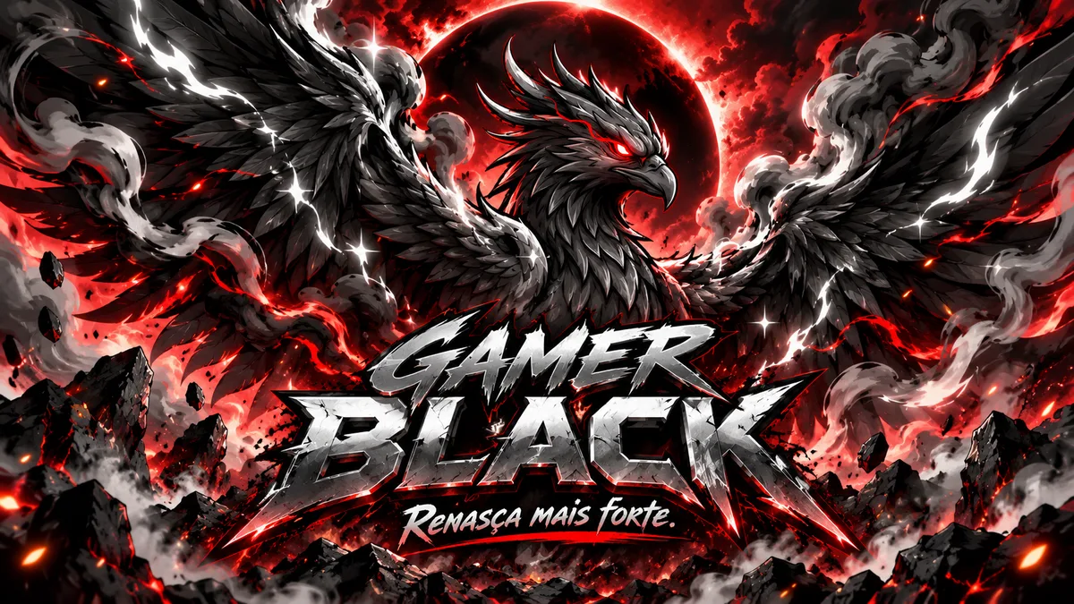Wallpaper Gamer Black: Fênix vermelha — Renasça mais forte.