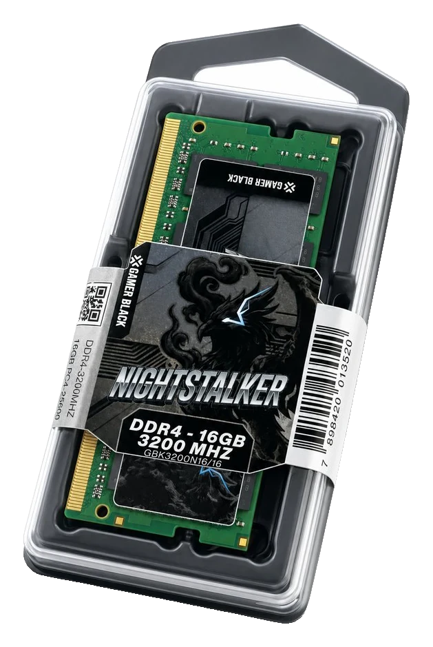 Nightstalker DDR4 16GB 3200MHz Notebook Gamer Black