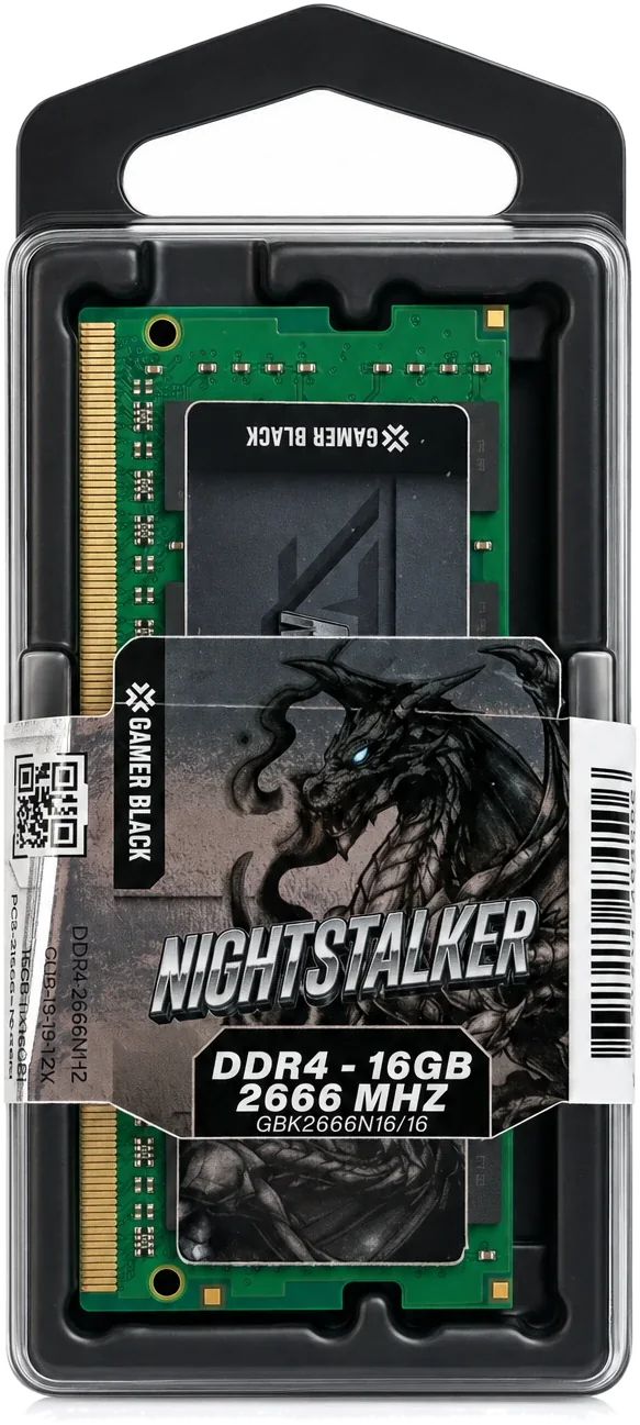 Nightstalker DDR4 16GB 2666MHz Notebook Gamer Black