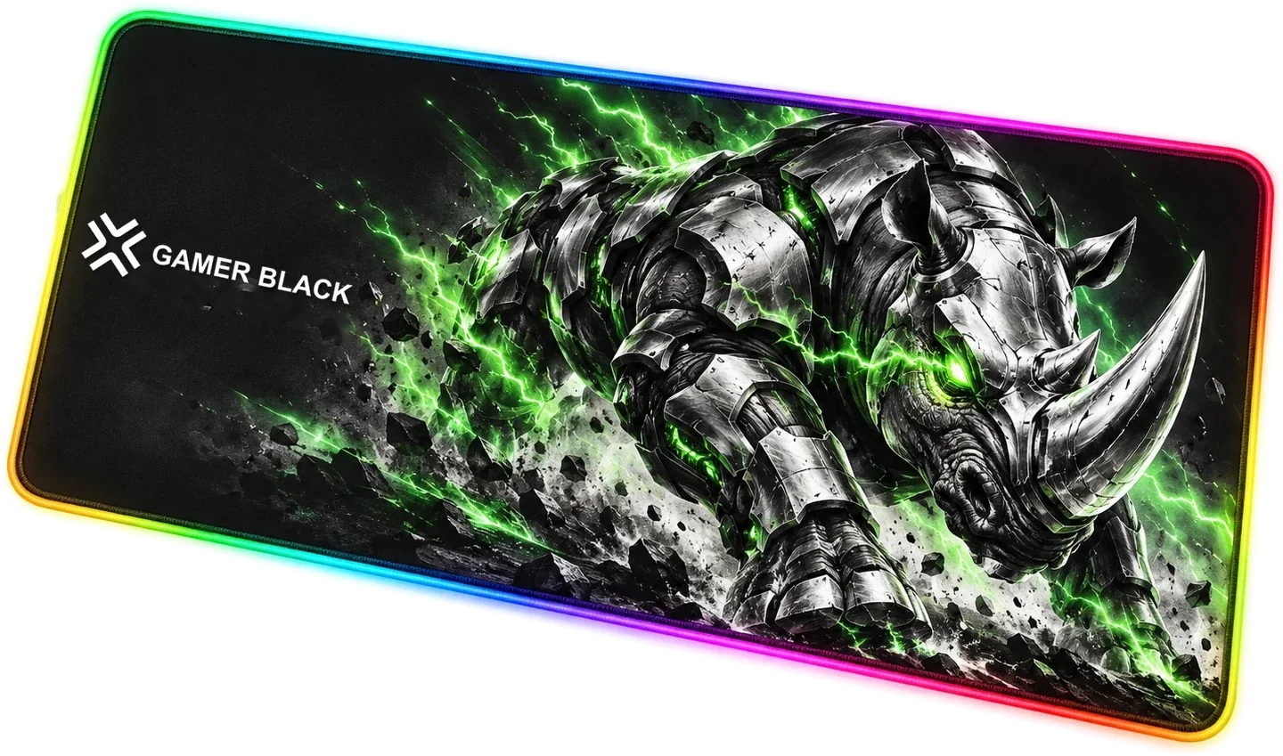 Mousepad Gamer Black RGB - Periféricos Gamer Black