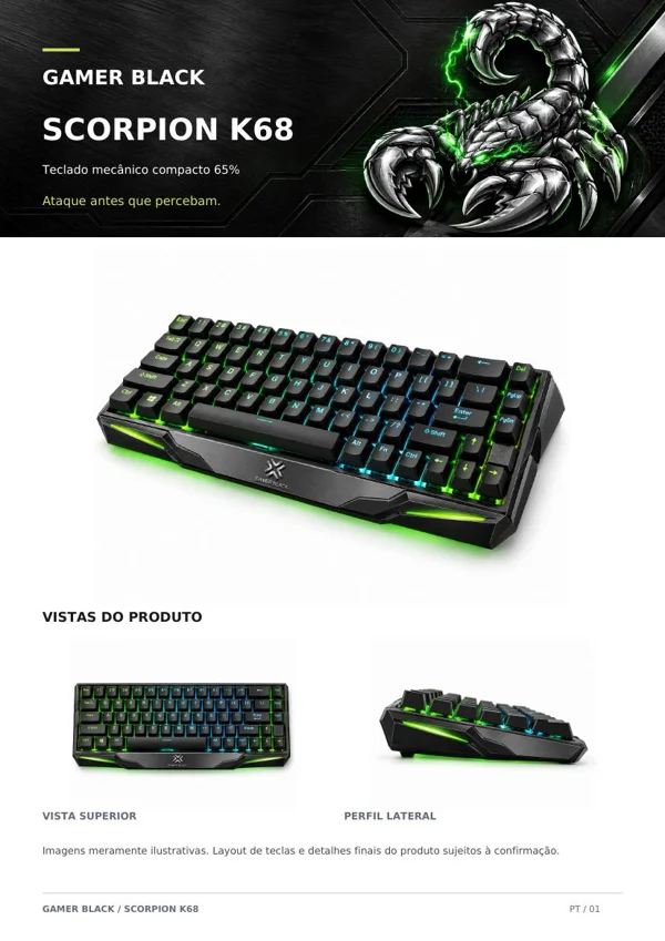 Capa do Datasheet Scorpion K68