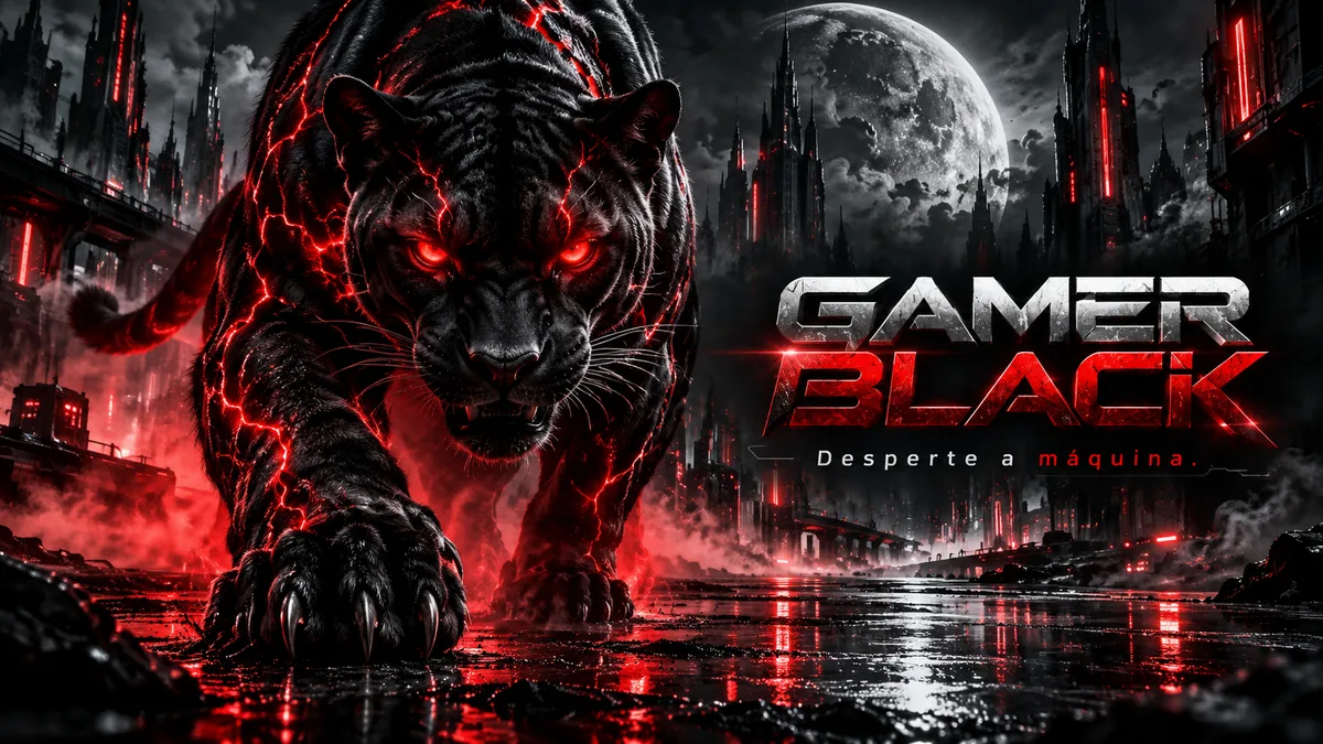 Wallpaper Gamer Black: Pantera vermelha — Desperte a máquina.