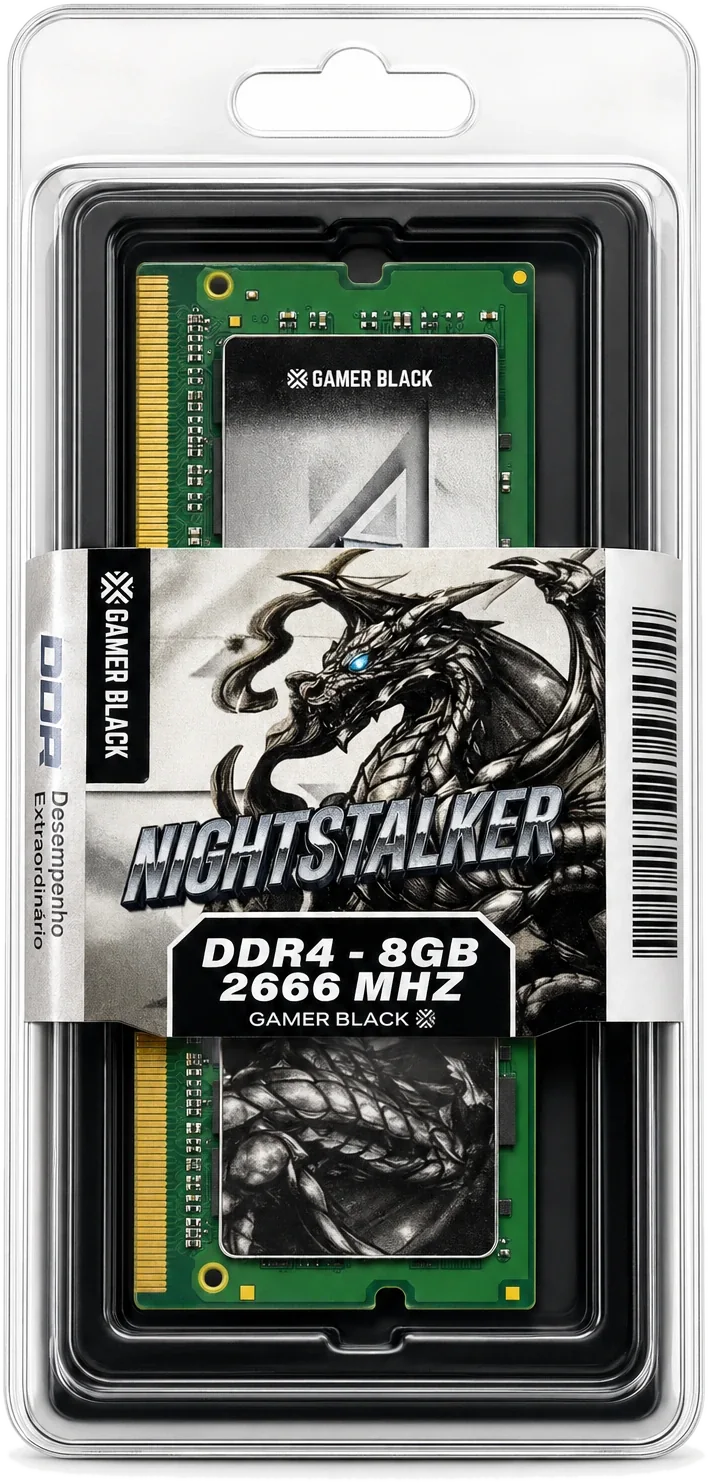 Nightstalker DDR4 8GB 2666MHz Notebook Gamer Black