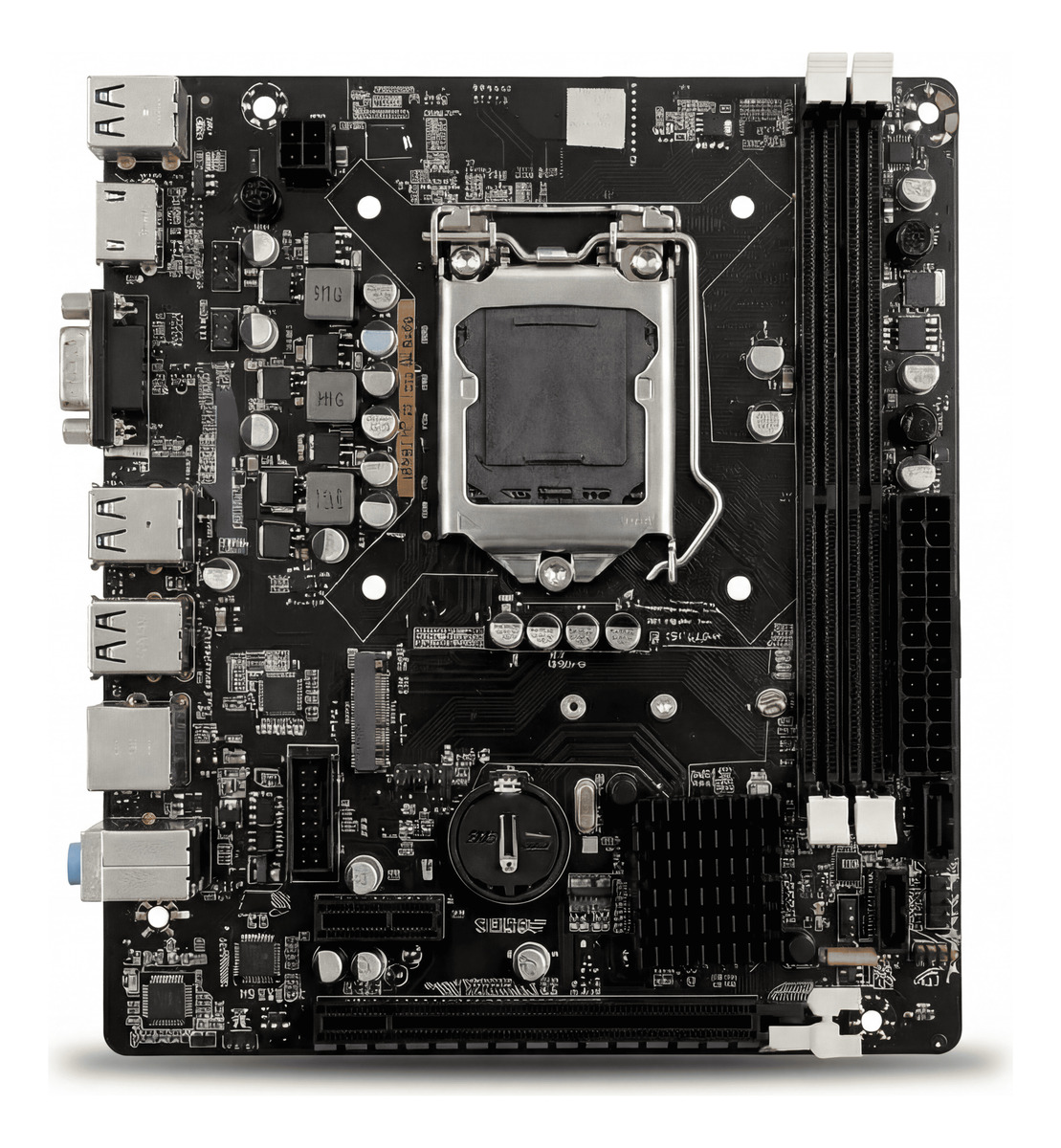 Placa Mãe B75 Gamer Black Lga 1155 Ddr3 Usb 3.0 Hdmi M.2 Nvme Suporta I3 I5 I7 Rede Gigabit 10/100/1000