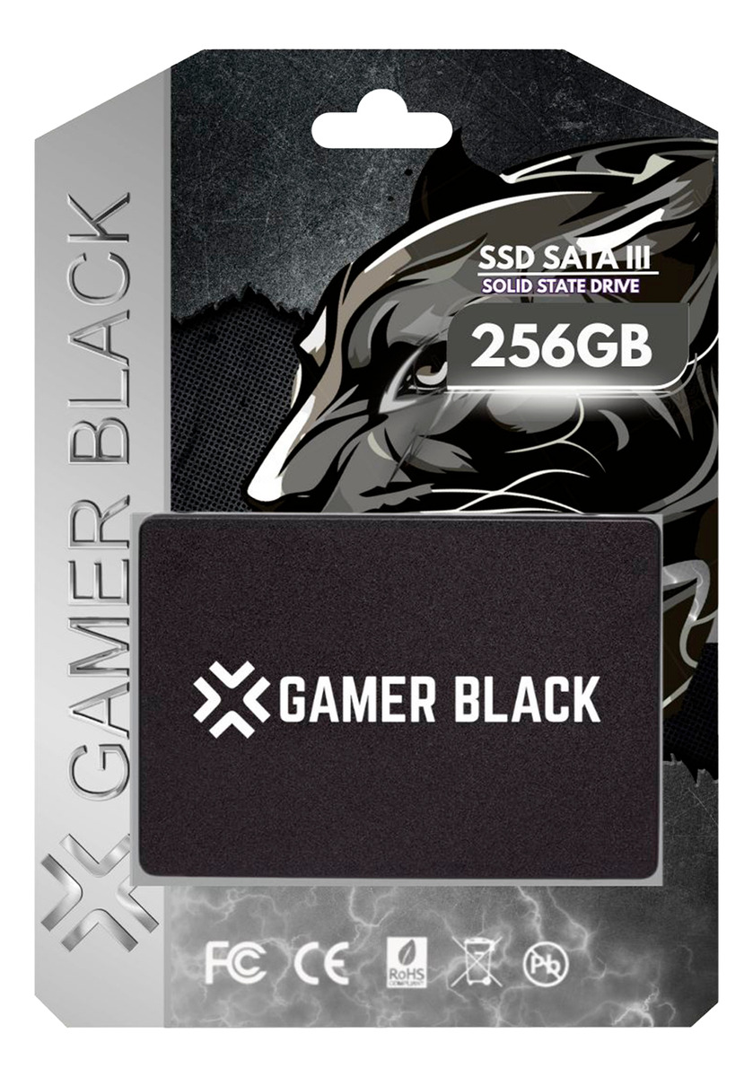 SSD 256GB Gamer Black Sata 3 Slim 6gb/s